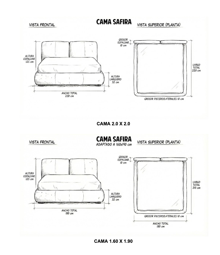 CAMA SAFIRA